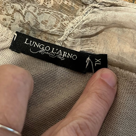 🤎Beige Draped Cardigan – Lungo L’Arno – XL - Picture 2 of 8